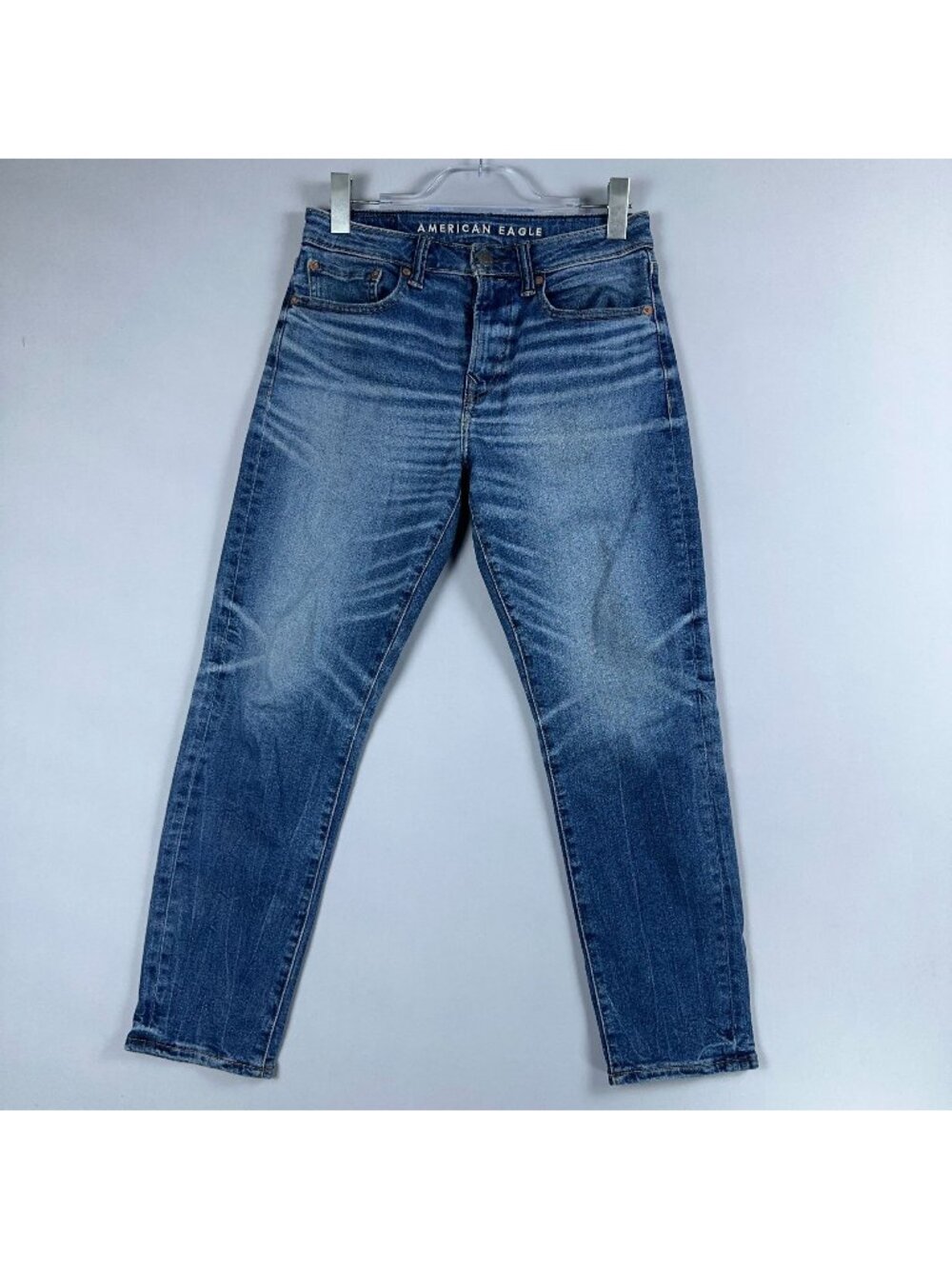 American Eagle Jeans Airflex+ Mens Size 28x28 Slim Straight Mid Rise  Blue Wash